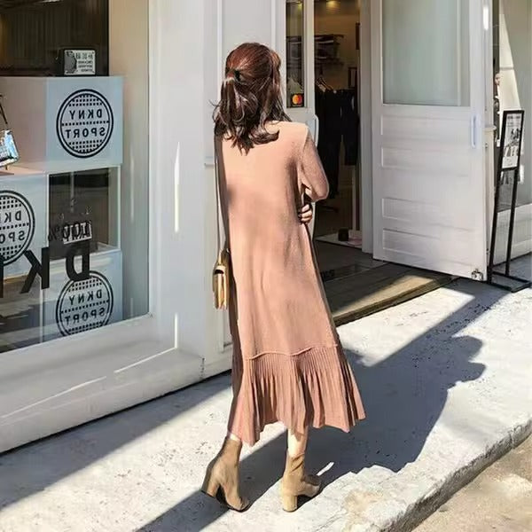 Turtleneck Sweater Long Sleeve Dress