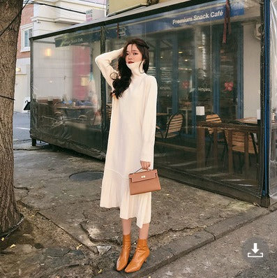 Turtleneck Sweater Long Sleeve Dress