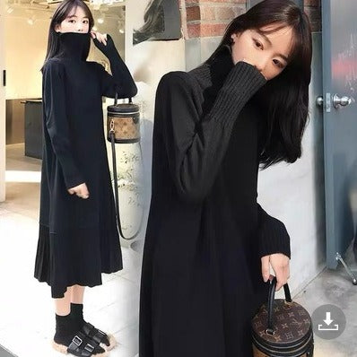 Turtleneck Sweater Long Sleeve Dress