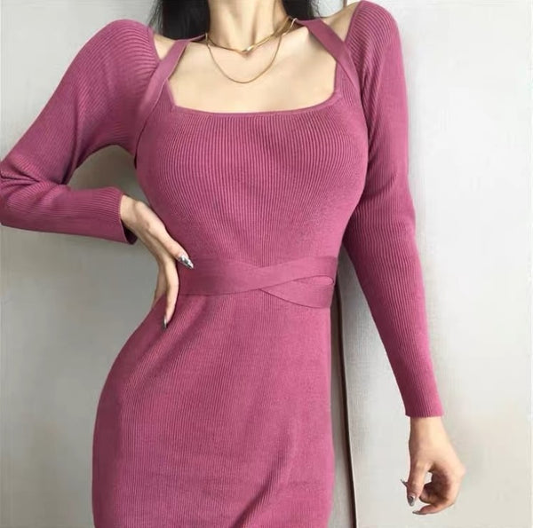 Split Knit Dress